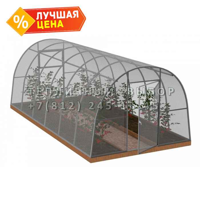 Теплица из поликарбоната Арочная 2,5х12 h=2 м профиль 25х25 мм