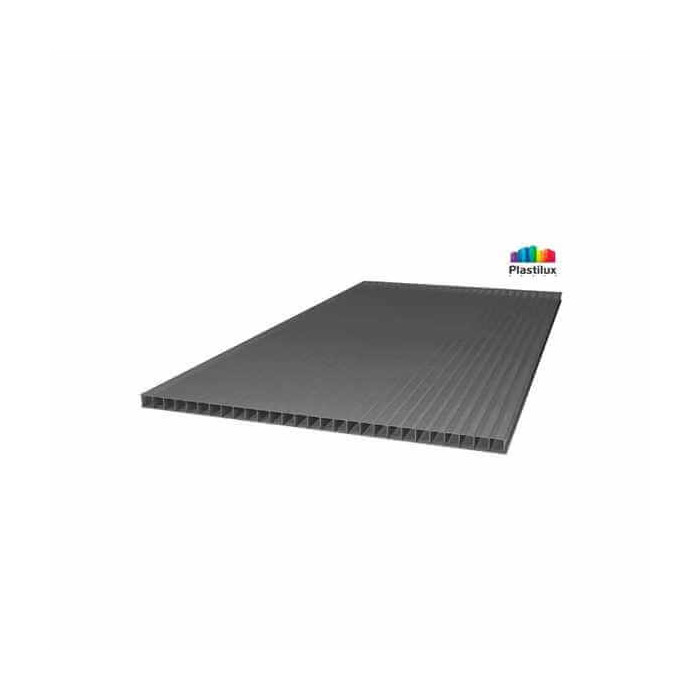 Сотовый поликарбонат 8 мм ROYALPLAST 2-UV премиум серый 2100х12000 мм